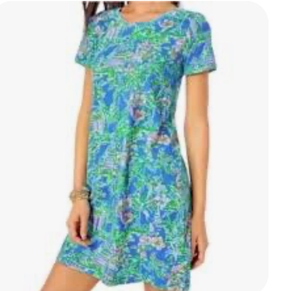 Lilly Pulitzer Dresses & Skirts - Lilly Pulitzer Cody Dress in “Boca Blue Beneath The Bougainvillea”, size L